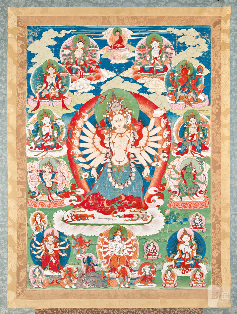 THANGKA REPRÉSENTANT TARA  BHOUTAN, XVIIIE-XIXE SIÈCLE - 图2
